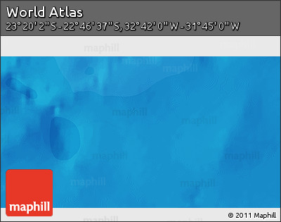 Political 3D Map of the Area around 23° 3' 19" S, 32° 13' 30" W