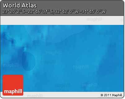 Political 3D Map of the Area around 23° 3' 19" S, 32° 13' 30" W