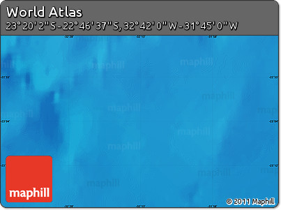 Physical Map of the Area around 23° 3' 19" S, 32° 13' 30" W