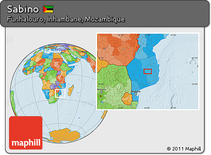 Political Location Map of Sabino