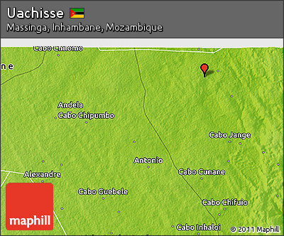 Physical 3D Map of Uachisse
