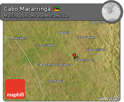 Satellite 3D Map of Cabo Macarringa