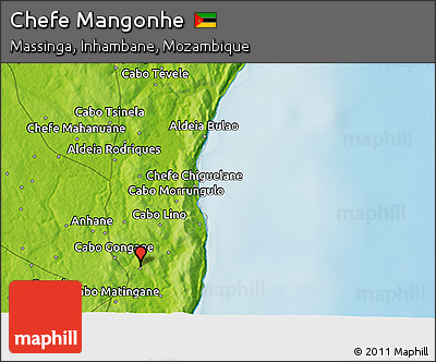 Physical 3D Map of Chefe Mangonhe