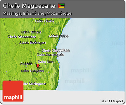 Physical 3D Map of Chefe Maguezane