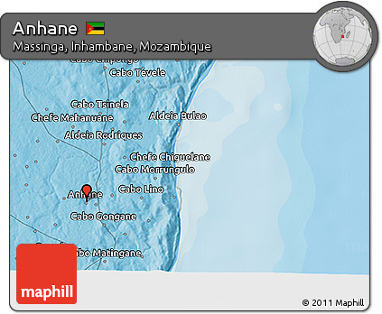 Political 3D Map of Anhane
