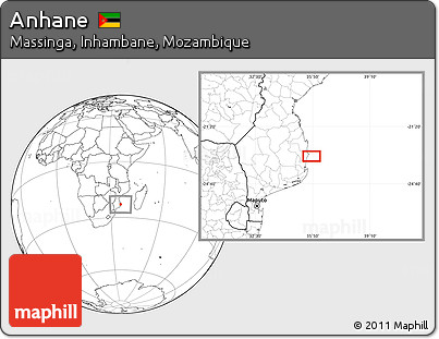 Blank Location Map of Anhane