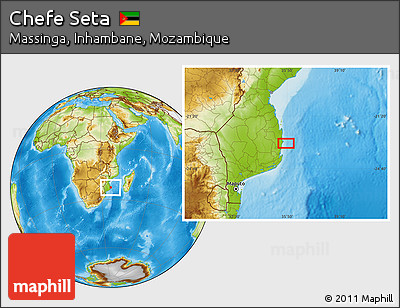 Physical Location Map of Chefe Seta