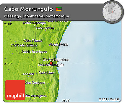 Physical Map of Cabo Morrungulo