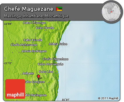 Physical Map of Chefe Maguezane