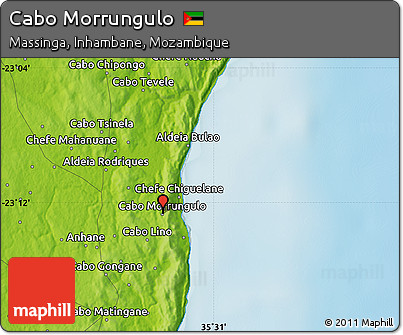 Physical Map of Cabo Morrungulo