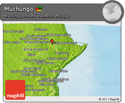Physical Panoramic Map of Muchungo