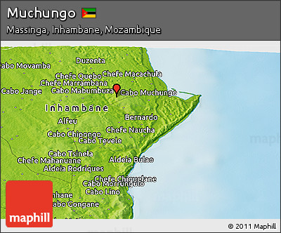 Physical Panoramic Map of Muchungo