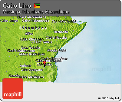 Physical Panoramic Map of Cabo Lino