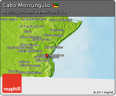 Physical Panoramic Map of Cabo Morrungulo
