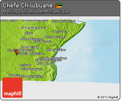 Physical Panoramic Map of Chefe Chilubuane