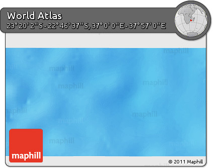 Physical 3D Map of the Area around 23° 3' 19" S, 37° 28' 30" E