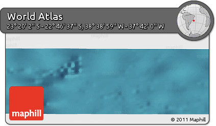 Satellite Panoramic Map of the Area around 23° 3' 19" S, 38° 10' 29" W