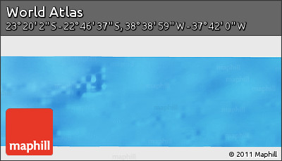 Shaded Relief Panoramic Map of the Area around 23° 3' 19" S, 38° 10' 29" W