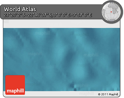 Satellite 3D Map of the Area around 23° 3' 19" S, 3° 28' 30" E