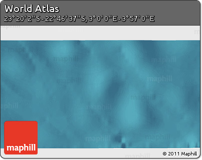 Satellite 3D Map of the Area around 23° 3' 19" S, 3° 28' 30" E