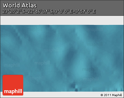 Satellite 3D Map of the Area around 23° 3' 19" S, 3° 28' 30" E