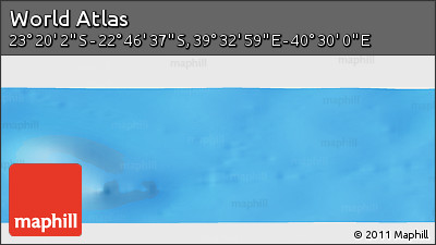 Physical Panoramic Map of the Area around 23° 3' 19" S, 40° 1' 29" E