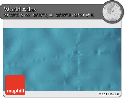 Satellite 3D Map of the Area around 23° 3' 19" S, 40° 52' 30" E