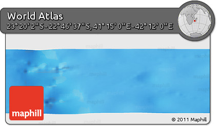 Physical Panoramic Map of the Area around 23° 3' 19" S, 41° 43' 30" E