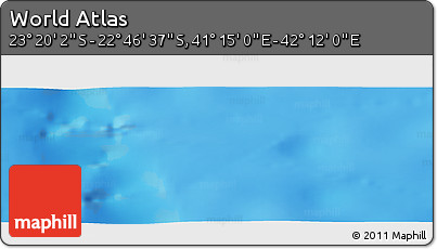 Physical Panoramic Map of the Area around 23° 3' 19" S, 41° 43' 30" E