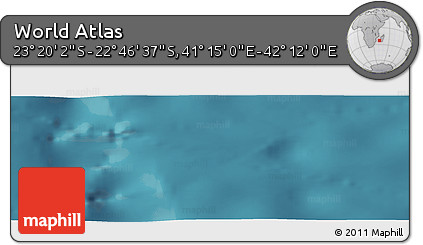 Satellite Panoramic Map of the Area around 23° 3' 19" S, 41° 43' 30" E