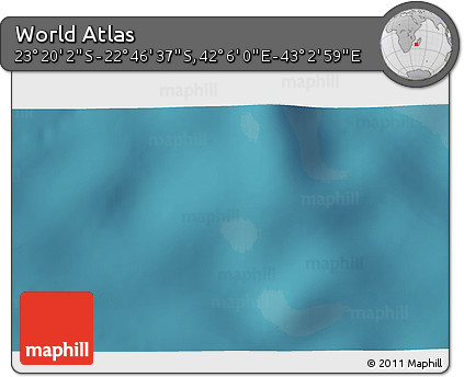 Satellite 3D Map of the Area around 23° 3' 19" S, 42° 34' 30" E
