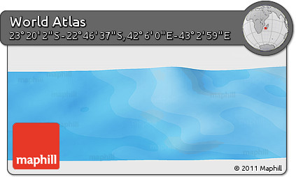 Political Panoramic Map of the Area around 23° 3' 19" S, 42° 34' 30" E