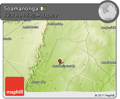 Physical 3D Map of Soamanonga