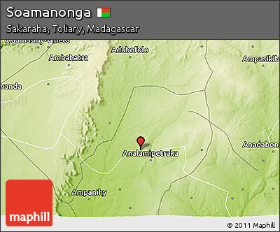 Physical 3D Map of Soamanonga