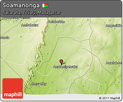 Physical 3D Map of Soamanonga