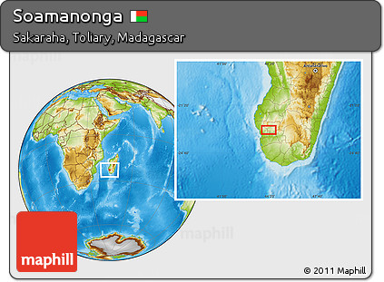 Physical Location Map of Soamanonga