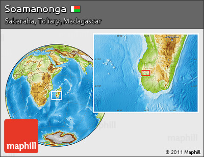 Physical Location Map of Soamanonga