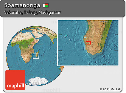 Satellite Location Map of Soamanonga
