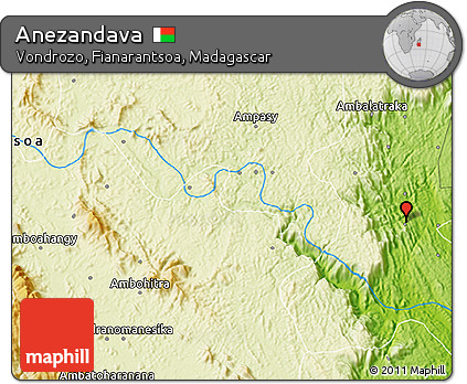 Physical 3D Map of Anezandava