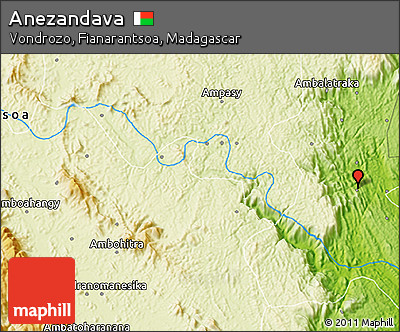 Physical 3D Map of Anezandava