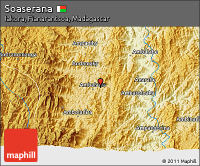 Physical 3D Map of Soaserana