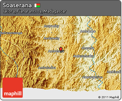 Physical 3D Map of Soaserana