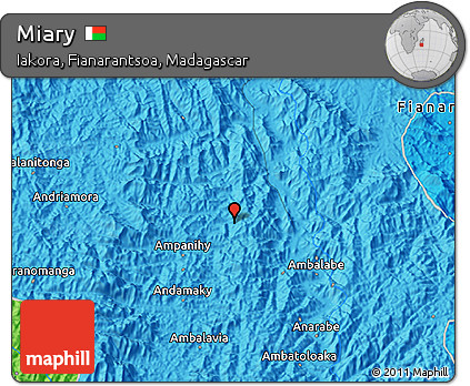Political 3D Map of Miary