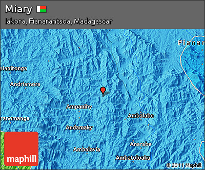 Political 3D Map of Miary