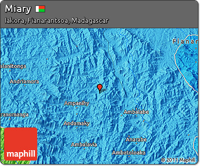 Political 3D Map of Miary