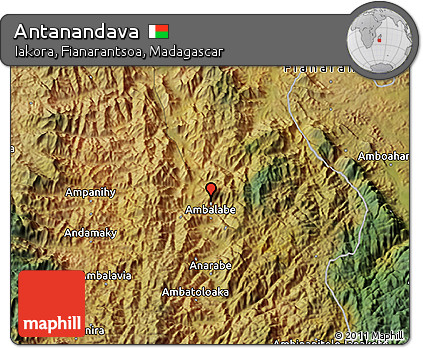 Satellite 3D Map of Antanandava