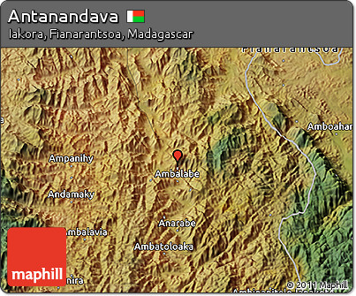 Satellite 3D Map of Antanandava