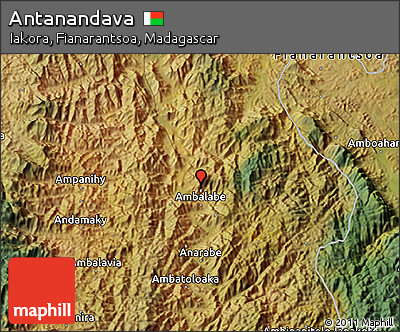 Satellite 3D Map of Antanandava