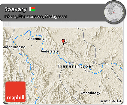 Shaded Relief 3D Map of Soavary