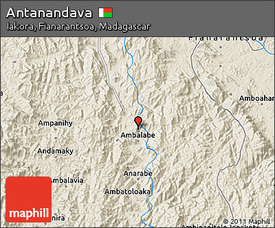 Shaded Relief 3D Map of Antanandava